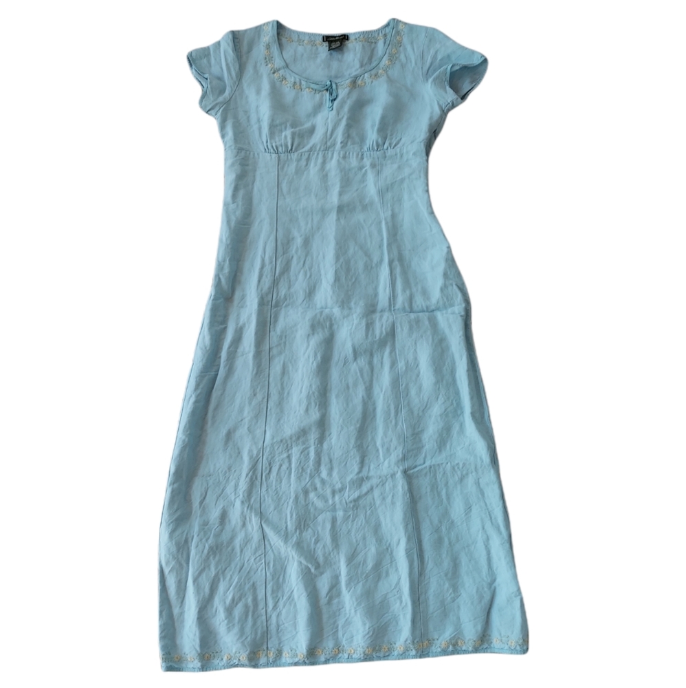 Eddie bauer 90s maxi dress linen blend 4